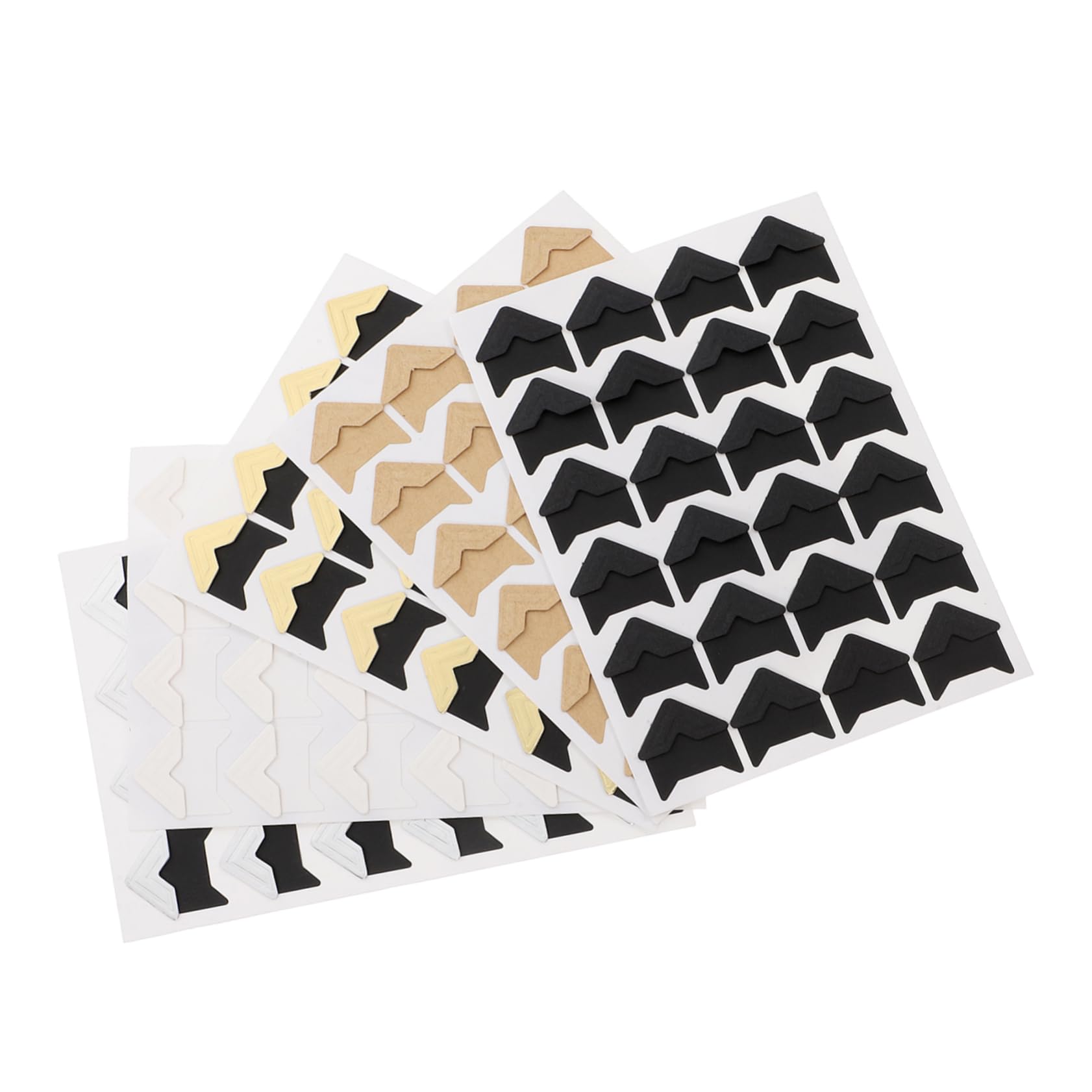 VILLCASE Photo Album Supplies 5 Sheets Photo Corners Self Adhesive Retro Stickers for Scrapbooking Journals