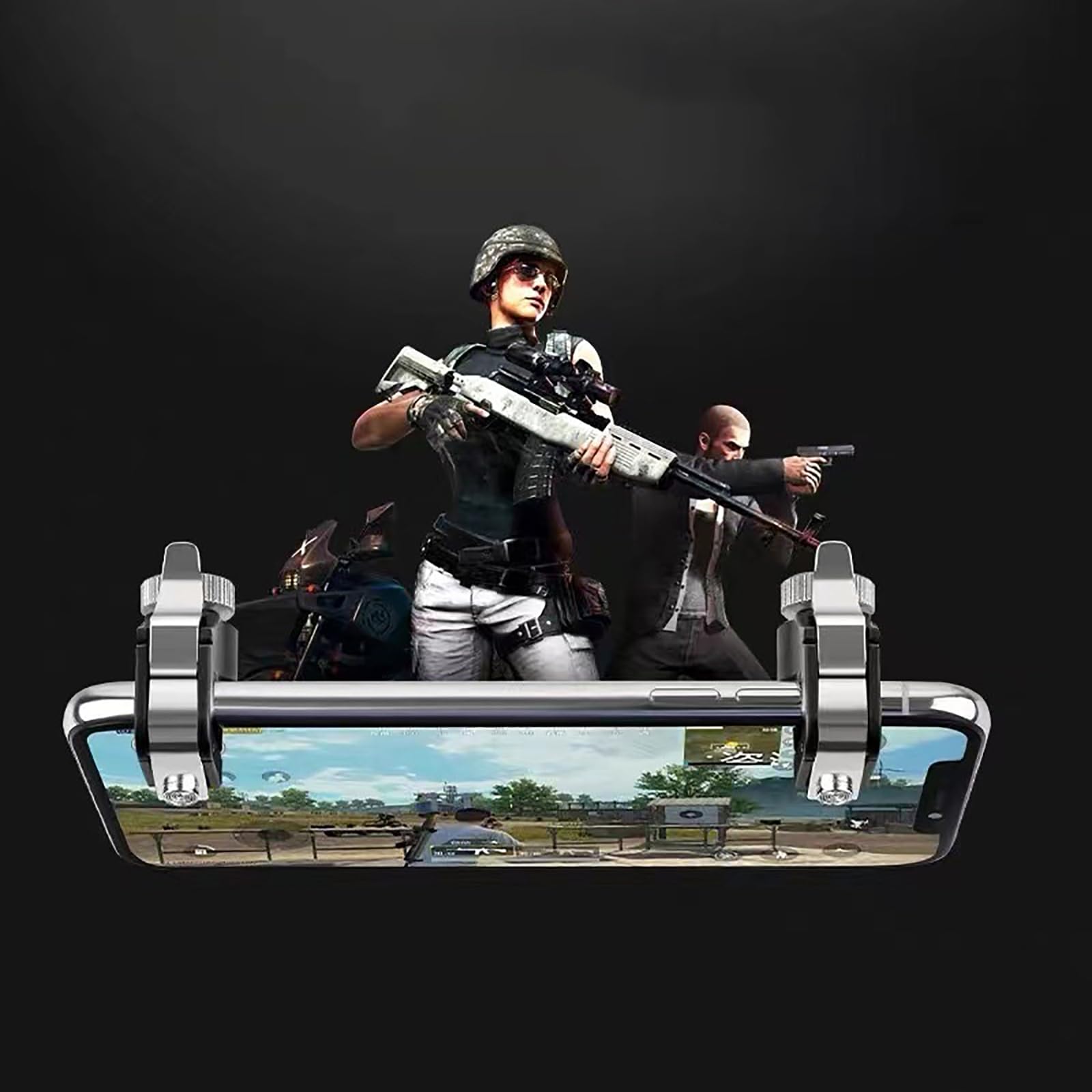 YAMSLAM PUBG Mobile Controller Trigger, Pulsante Mira Fuoco con L1 R1 Chiave Joystick, Accessorio di Gioco per Esperienza Premium