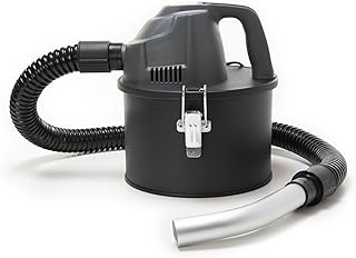 Perel Mini aspirador de cenizas, aspirador de chimenea, aspirador para cenizas, chimenea, barbacoa, aspirador en seco con manguera flexible de 0,3 m, filtro HEPA, función de succión, sin bolsa, 600 W,
