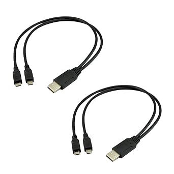 UCEC Dual Micro USB Splitter Charge Cable, Micro USB Dual Charging Cable