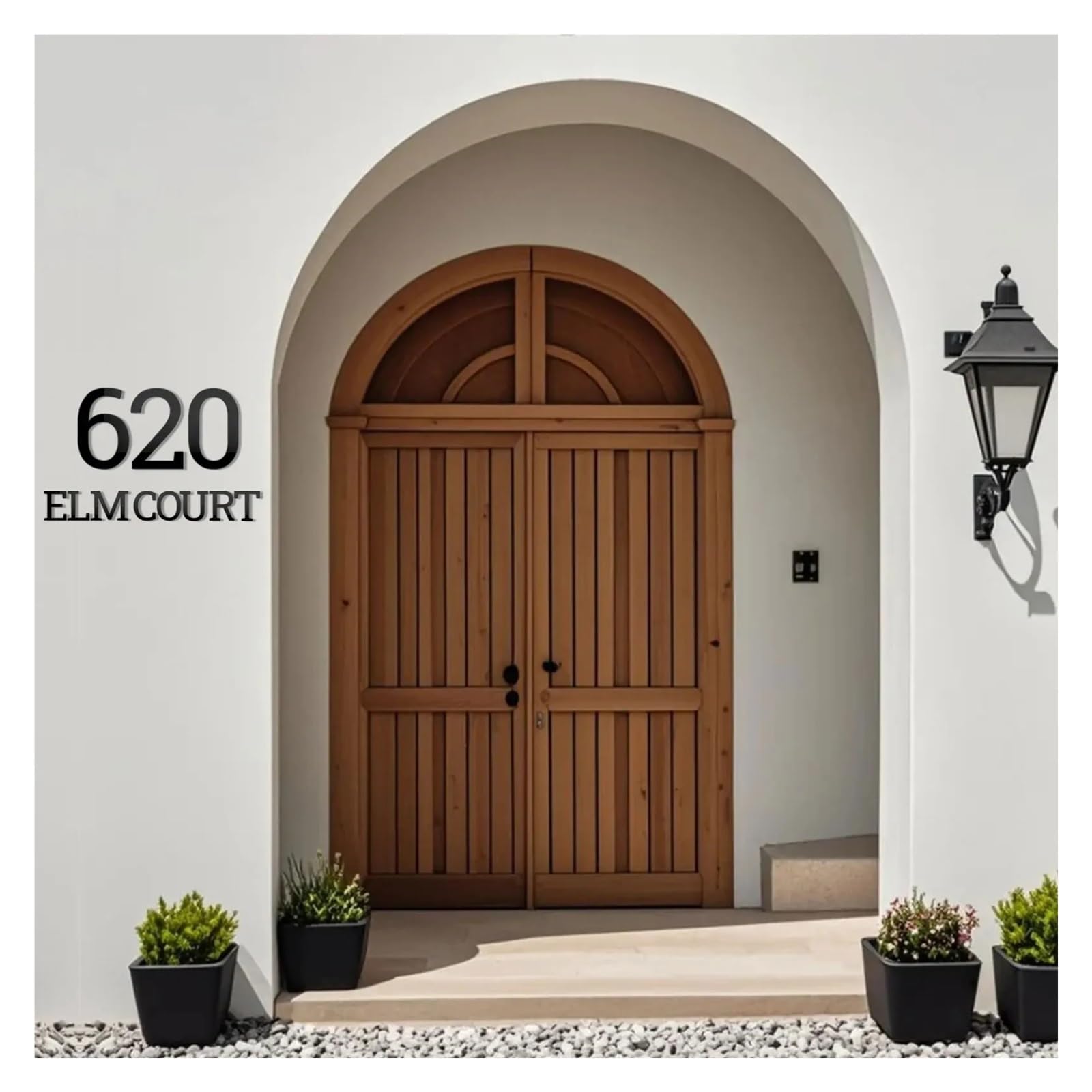 Letrero De Número Casa Metal Moderno, Placa Dirección, Decoración Letras Impermeable for Puerta Pared Exterior O Calle, 12/16 Pulgadas, 1 Ud(H,16inch)