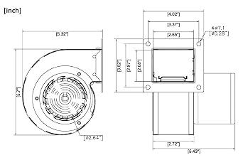 1TDP1, 4C004 Dayton Direct OEM Interchange Replacement Blower
