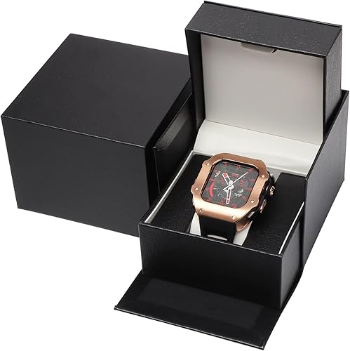 Miniatura 7 de Kit de modificación de banda de caucho fluorado de 1.929 in para Apple Watch Ultra Luxury Flúor correa cubierta conjunto para iWatch Ultra