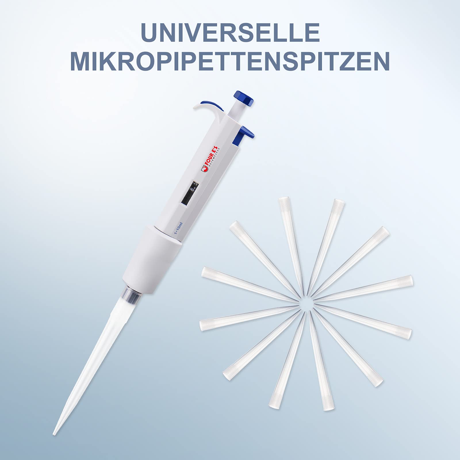 Pipettenspitzen 10ml für 1-10ml Mikropipette, 100 Stück Universale Sterile Pipettenspitze, DNAse and RNAse Free, Autoclavable, Hochtransparentes Material ist leicht zu beobachten