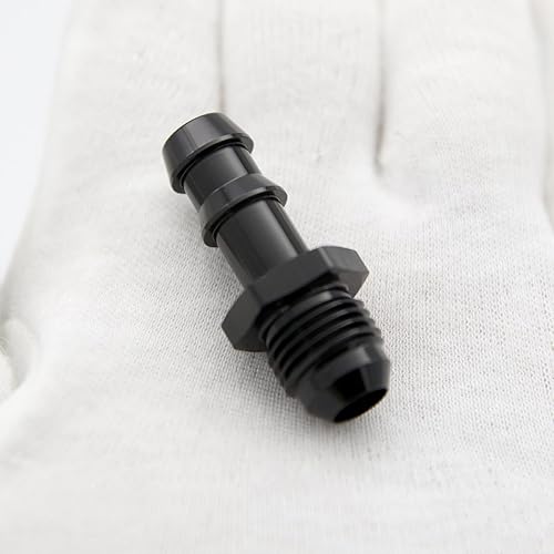 Miniatura 10 de KRD PERFORMANCE Negro recto aluminio 8AN macho Flare a 12" (12.7mm) Barb Push Hose Barb Fitting Adapter