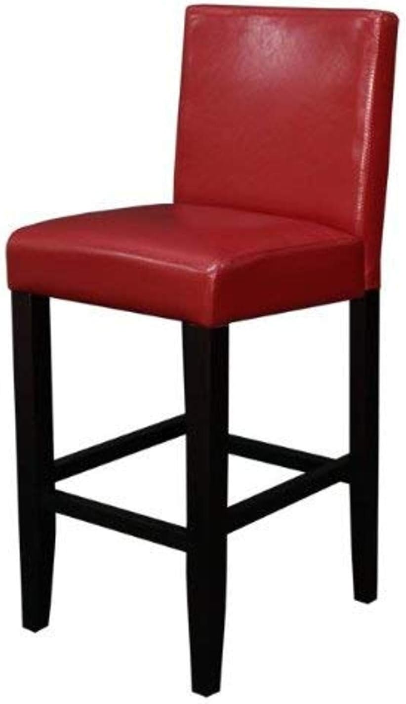 Monsoon Pacific Villa Faux Leather Counter Stool, Red, Set of 2