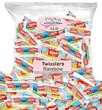 ZEESKEIT Repackaged Twizzlers Twists Rainbow Fruit Flavored Candy, 6 Lb Individually Wrapped Triple