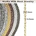 Jishi Chains Jewelry Making Supplies, 60ft Cable Link Chains for Making Jewelry Necklace Earring Bracelet Findings DIY Craft Kit for Adults, 6-Color 2mm Gold Silver Copper Plated Metal Link Rolls Bulk