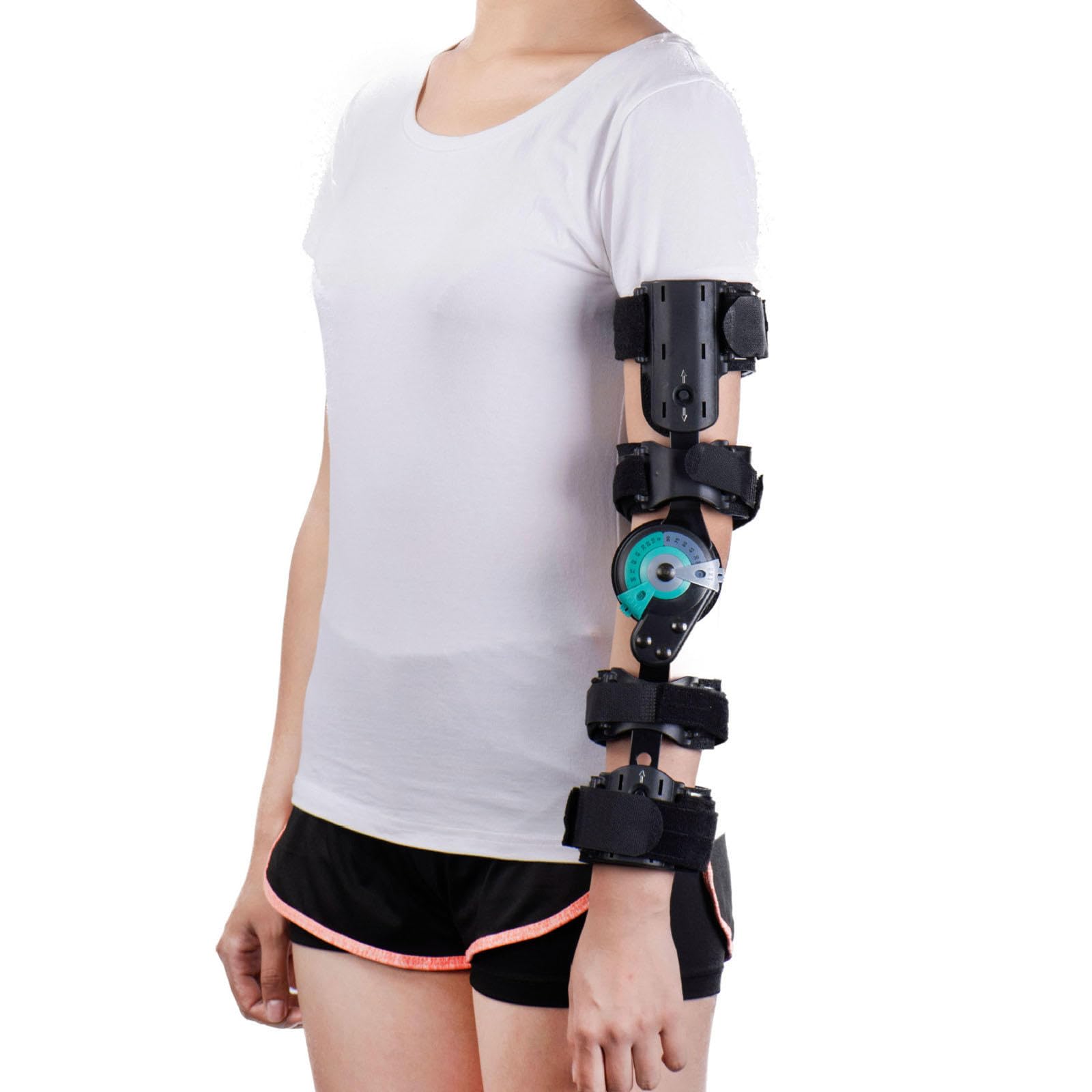 PopieL Codera Ajustable Unisex, Codera con Bisagras Para Codo Izquierdo/derecho, Cabestrillo de Fijación de Fractura de Brazo, Codera Postoperatoria Para Fijación Después de La Eliminación de Yeso