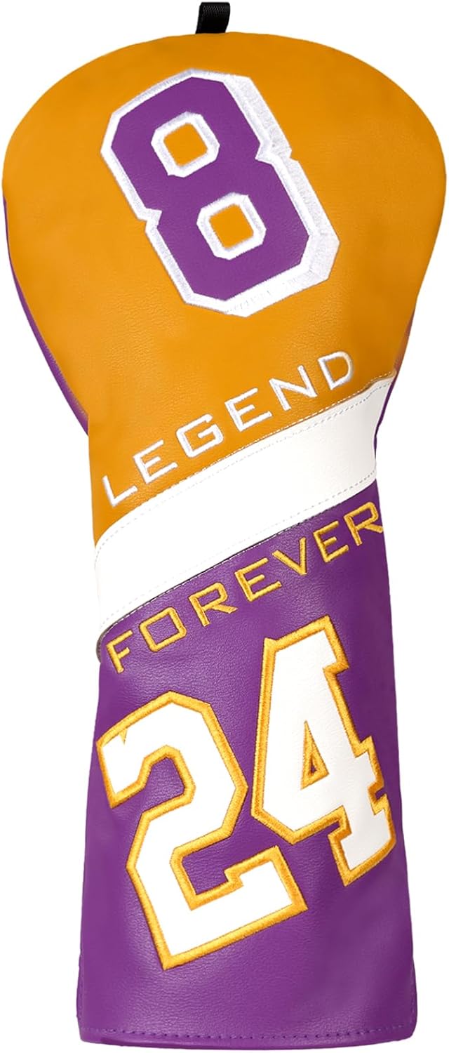 Golf Club Head Covers Driver Fairway Wood Hybrid Mallet Blade Putter Golf Club Headcover Protector Embroidered Leather No.24