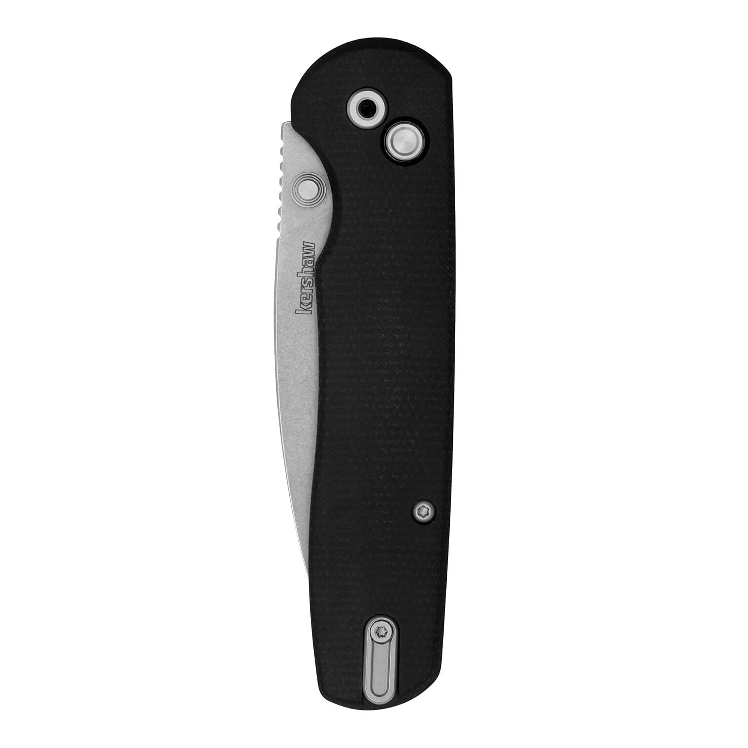 Kershaw Remnant Pocket Knife, Black, 3.25 Inch High-Carbon Steel Spear Point Blade, EDC with Manual Opening, Reversible Pocketclip, Everyday Carry Pocket Knife for Men and Women