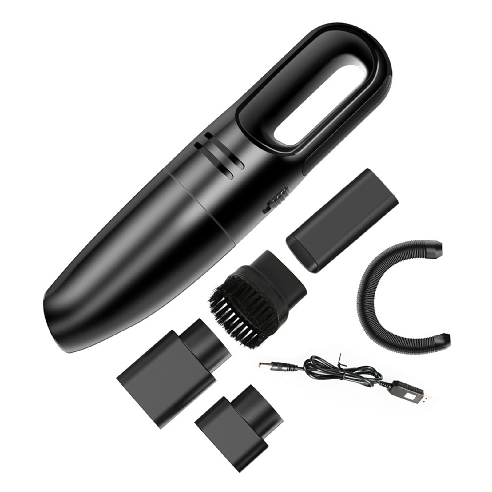 Aspirateur de voiture portable sans fil puissant noir pour kit nettoyage auto à main