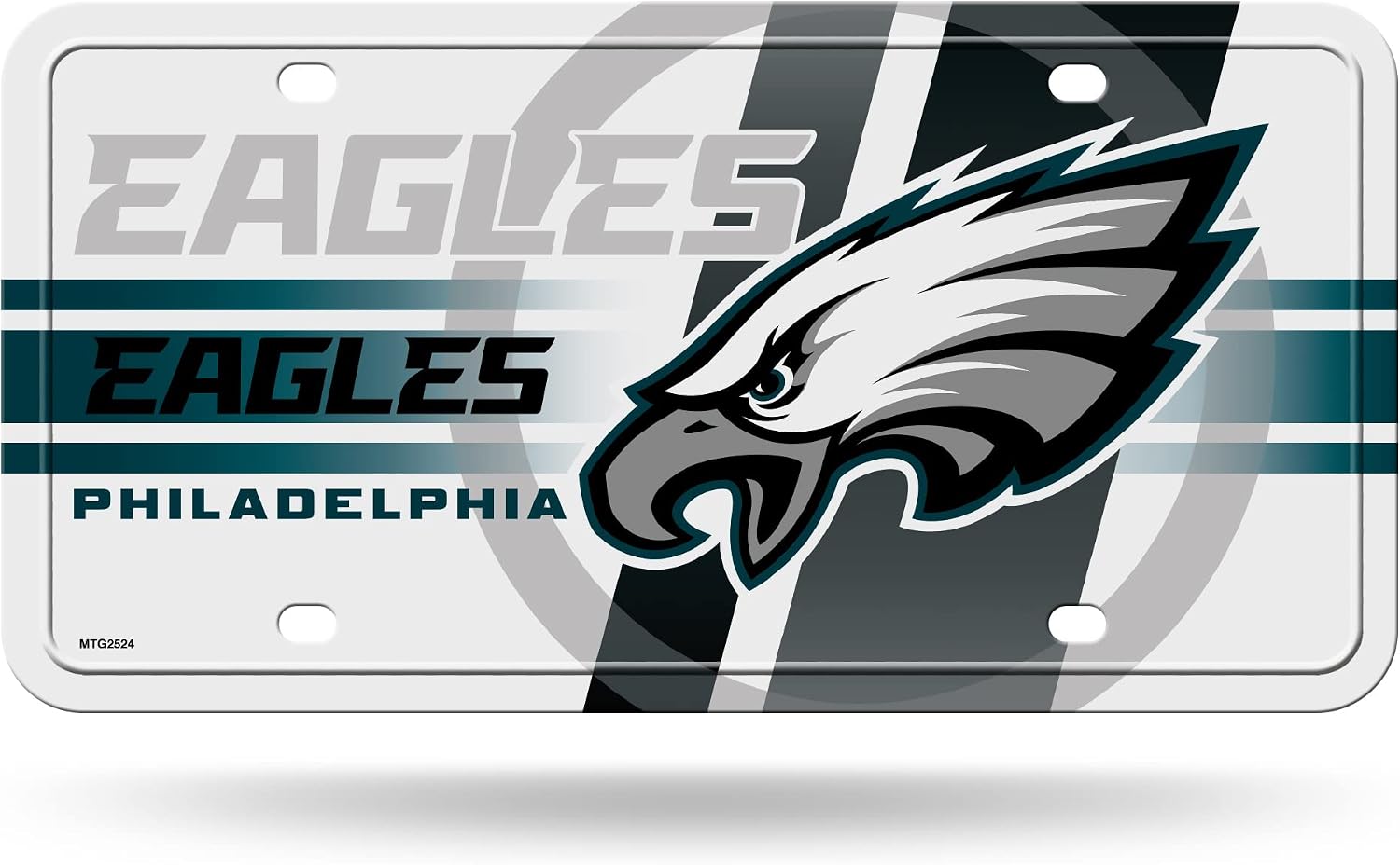 Rico Industries NFL Football Philadelphia Eagles Metal Auto Tag 6" x 12" - Great for Truck/Car/SUV