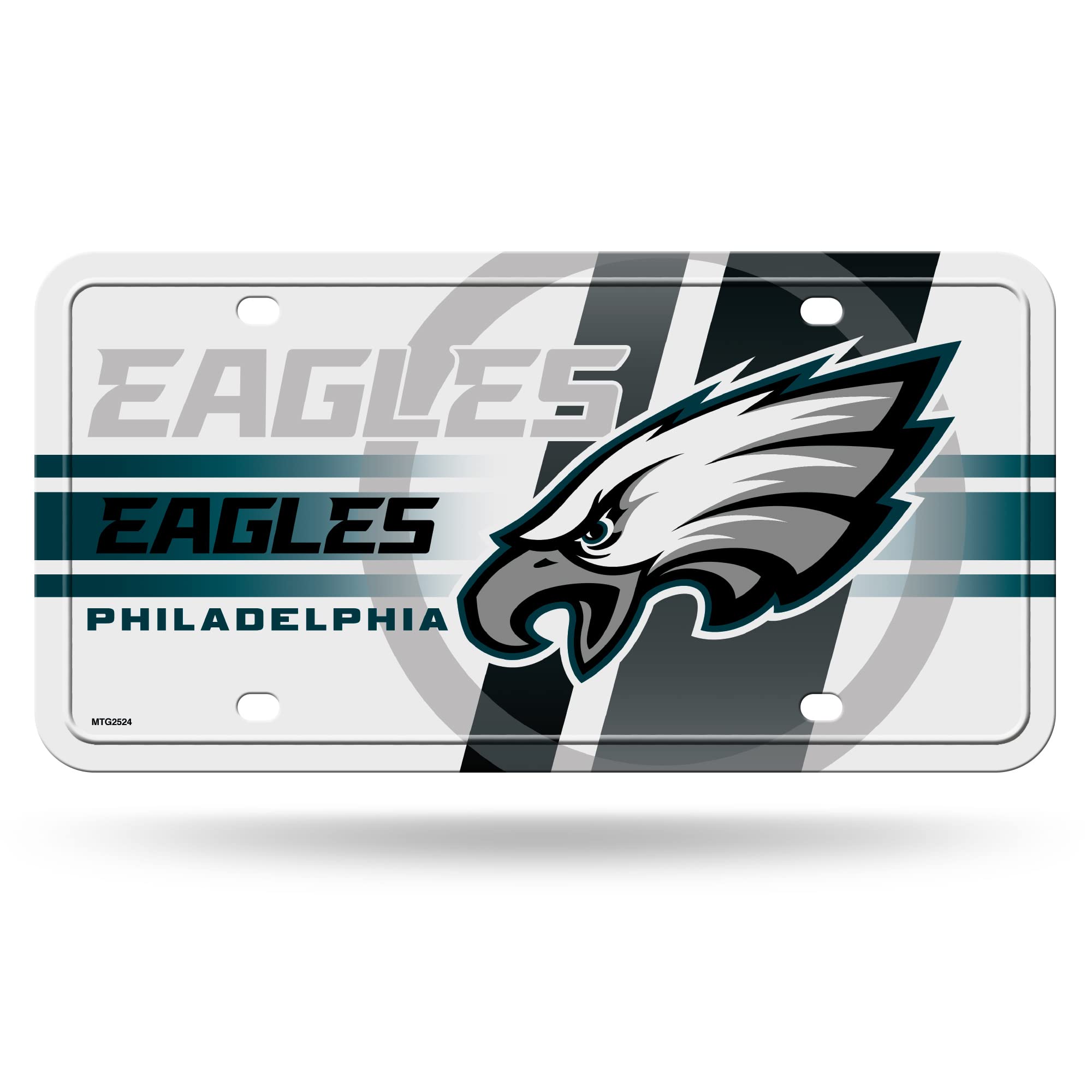 Rico Industries NFL Football Philadelphia Eagles White Metal Auto Tag 8.5" x 11" - Great for Truck/Car/SUV