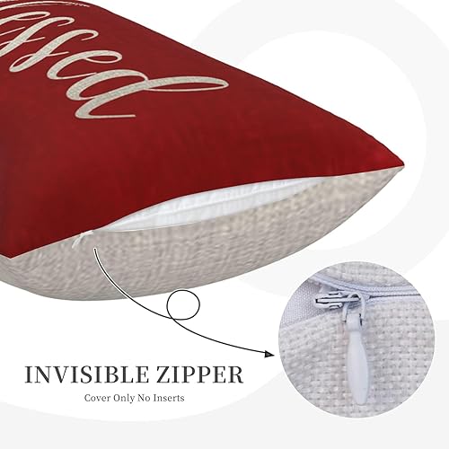 Miniatura 4 de NIDITW - Funda de cojín para sofá, decoración oblonga, 12.0 x 20.0 pulgadas