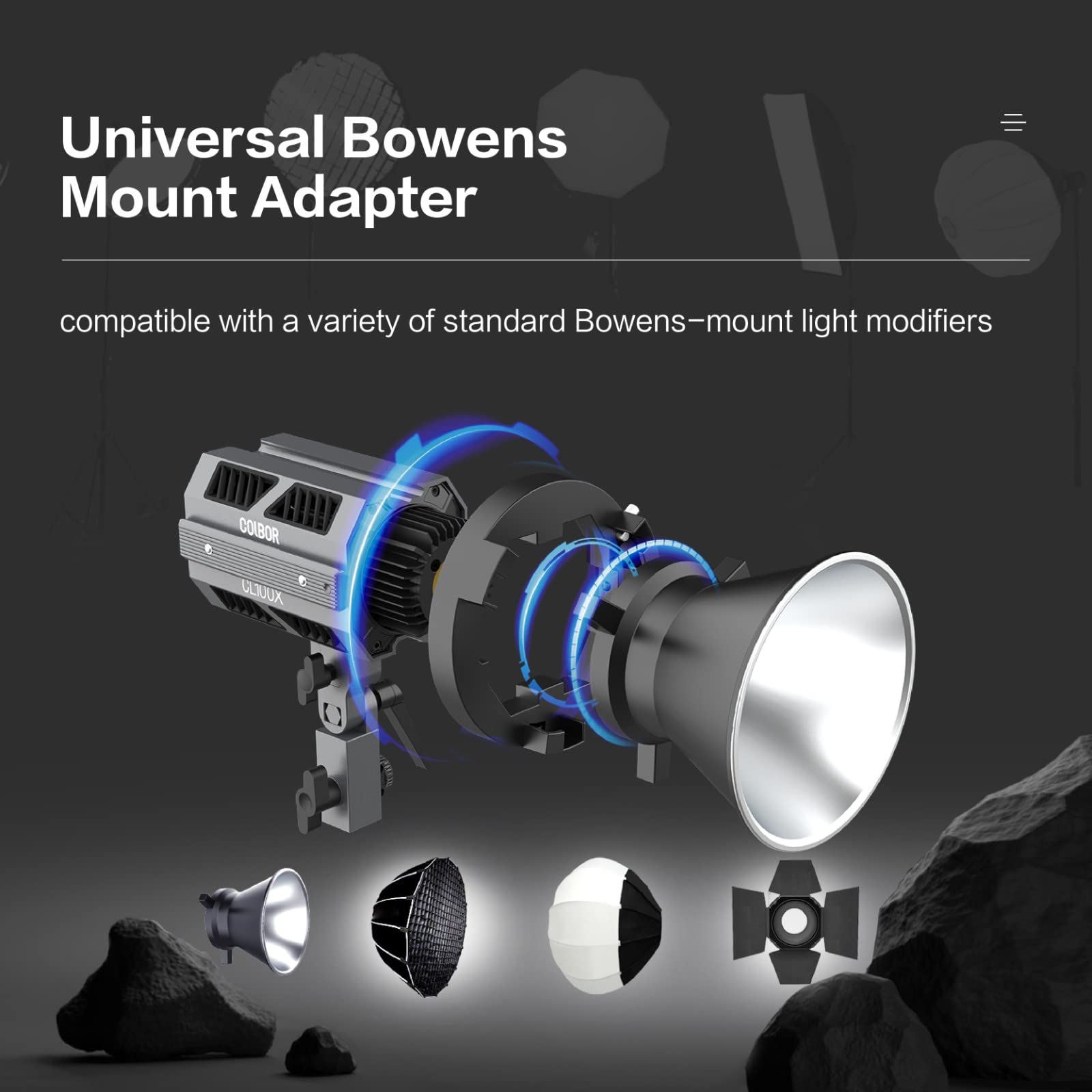 Luz de vídeo Colbor CL100X, luz de vídeo bicolor de 110 W 2700K