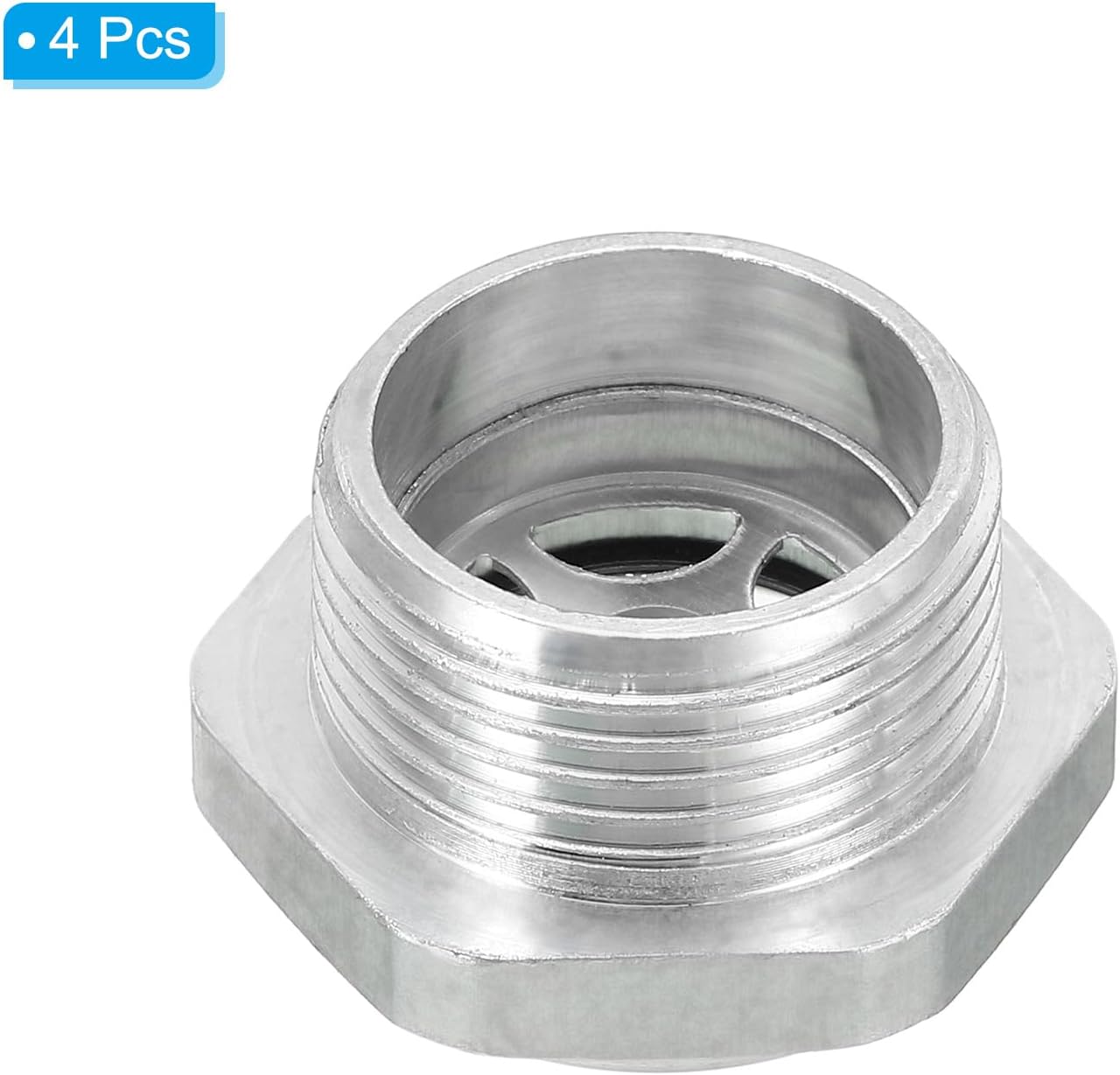 PATIKIL Air Compressor Oil Sight Glass, 4 Pack 3/4" NPT Male Thread Aluminum Alloy Oil Liquid Level Gauge Air Compressor Parts with O-ring