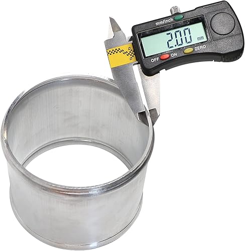 Miniatura 4 de ETL INDUSTRIES Adaptador de tubería de admisión de aluminio universal OD 3.5"(89mm) 3"(76mm) de longitud T-6061 Tubo conector de unión para tubería