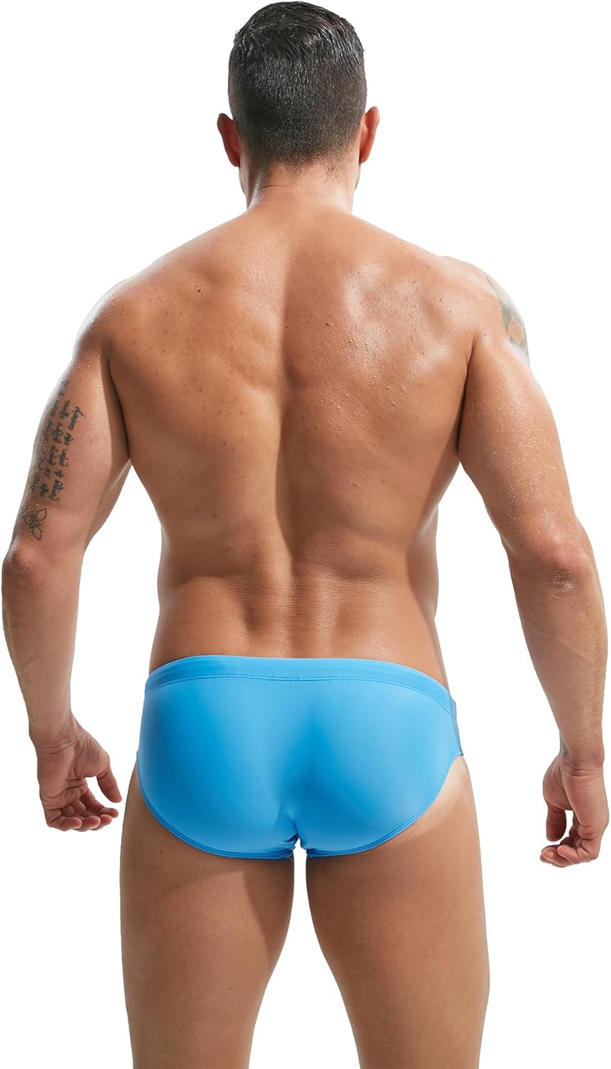 F plus R Men's Low Rise Swimwear Briefs Bikini Swimsuit Adjustable Drawstring Removable Pad - Image 4