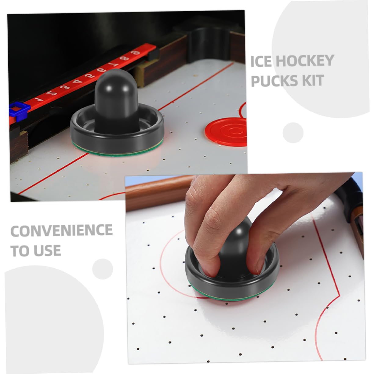 UPKOCH Accessoires De Hockey sur Air Rondelles De Hockey Pièces De Jeu De Poussoir De sur Glace en Plastique Accessoires De Jeu De Fournitures De sur Glace De