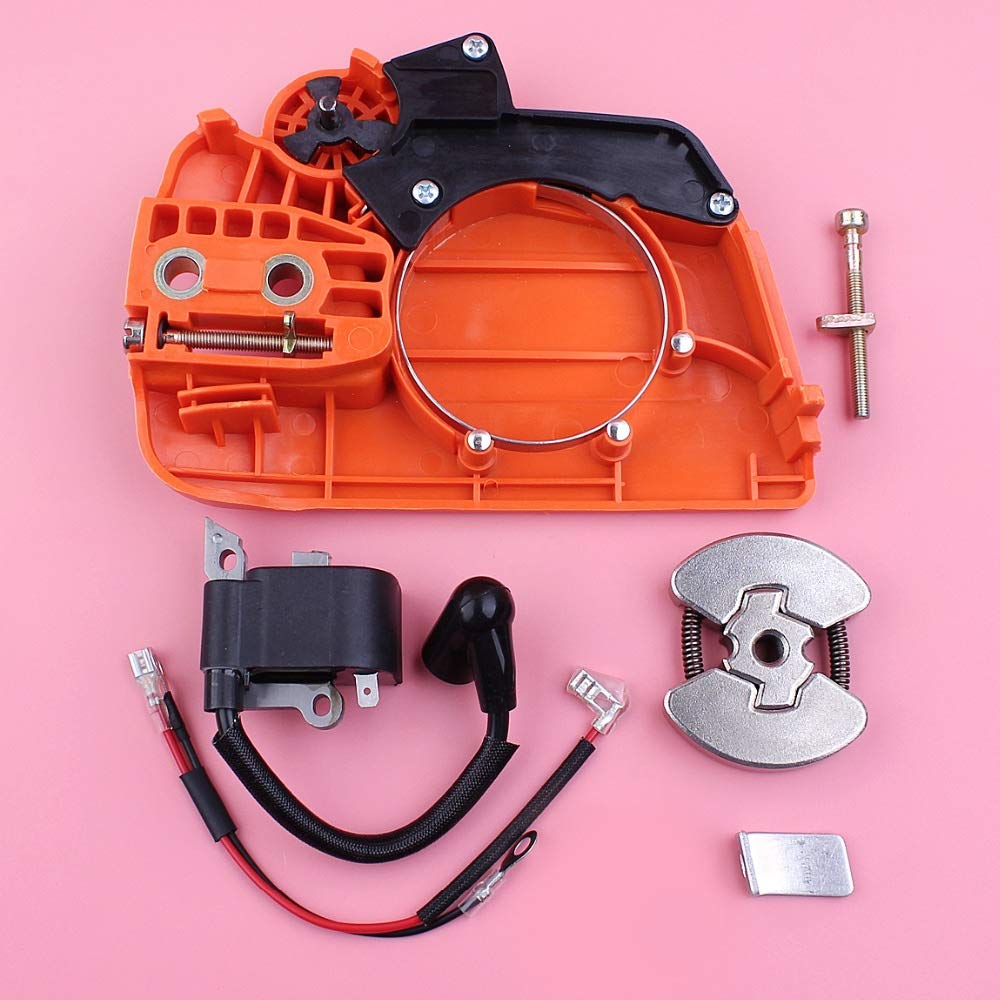 HAOHAO Freno de la Cadena del Embrague Cubierta del piñón de la Bobina de Encendido for Husqvarna 235 240 Motosierra Pieza de regulación de la tensión del Tornillo Catcher Kit