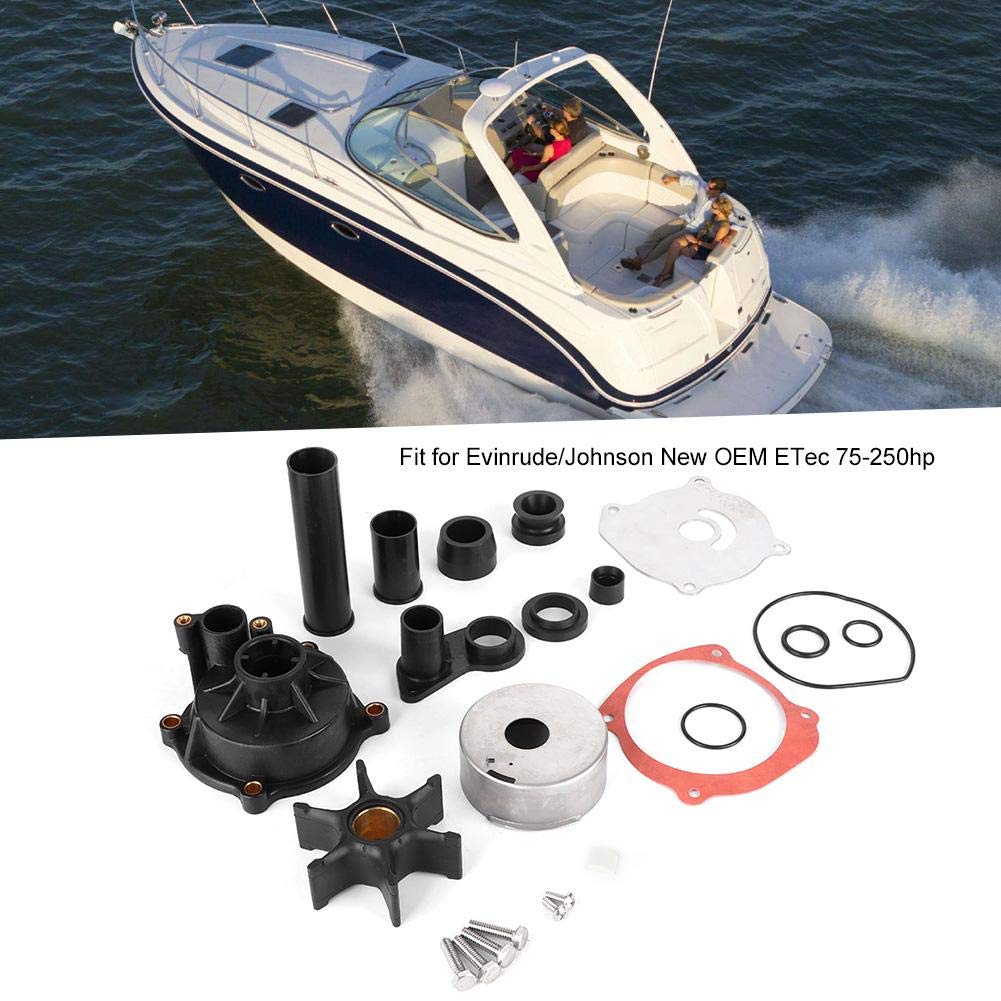 Zestaw naprawczy wirnika pompy wody Qiilu, 5001595 Zestaw naprawczy wirnika pompy wody Części zamienne do silnika zaburtowego pasujące do Evinrude/Nowy OEM ETec