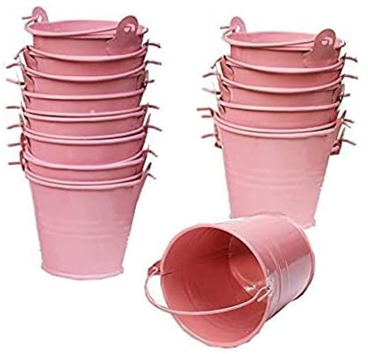 Aiwanto(30 Pack) Mini Metal Buckets Tin Pails with Handles for Home Decor Souveniers Gift Pails Baby Shower Box Buckets Perfect for Party Favors