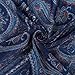 GERINLY Lightweight Paisley Voile Scarf for Women Classic Boho Style Shawl Thin Hair Sleeping Wrap for Gifts (Navy Blue)