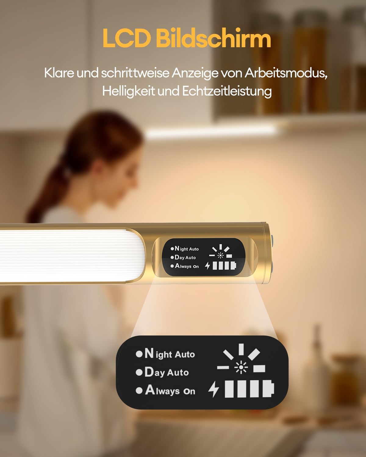 ICEKO Kabellose Wandleuchte Mit Bewegungsmelder – 360° Drehbar, 3 Farben, Dimmbar, Inkl. Fernbedienung (2 Stück)