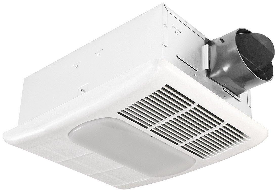 Delta Breez Radiance Bathroom Exhaust Fan with Light, Heater & Thermostat