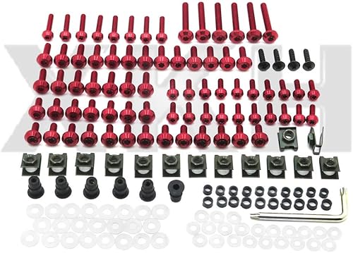 XKH - Kit completo de pernos de carenado, tornillos negros compatibles con CBR 600F4i 2001-2007 B076GXDBXF