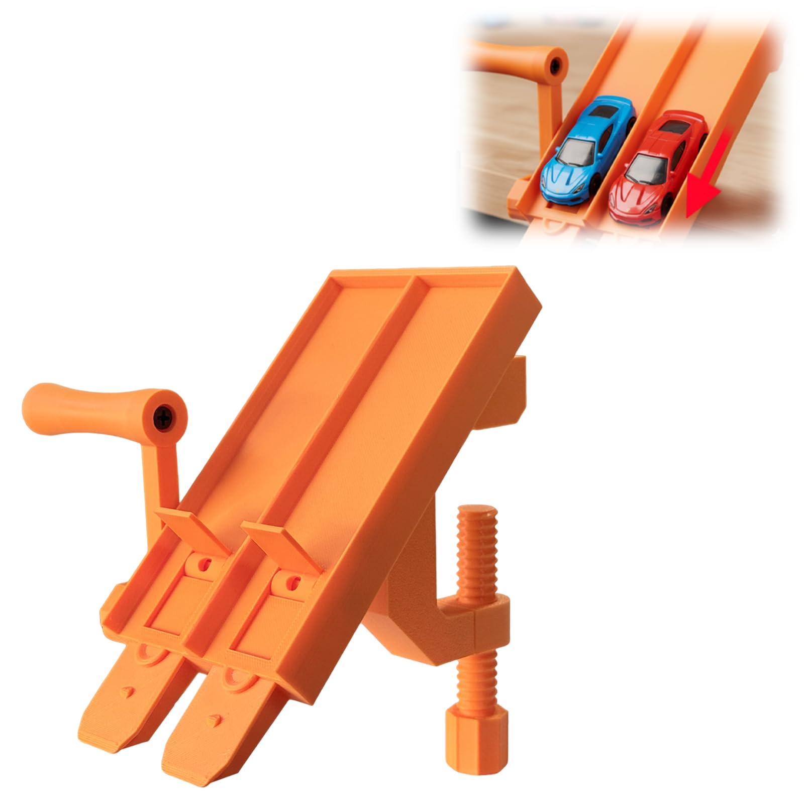 SUNUCO 2 Lane Track Starter Gate Compatible with Hot Wheels Racetracks Magnetic Launch Gate with Clamp Boost Track Performance & Fair Starts