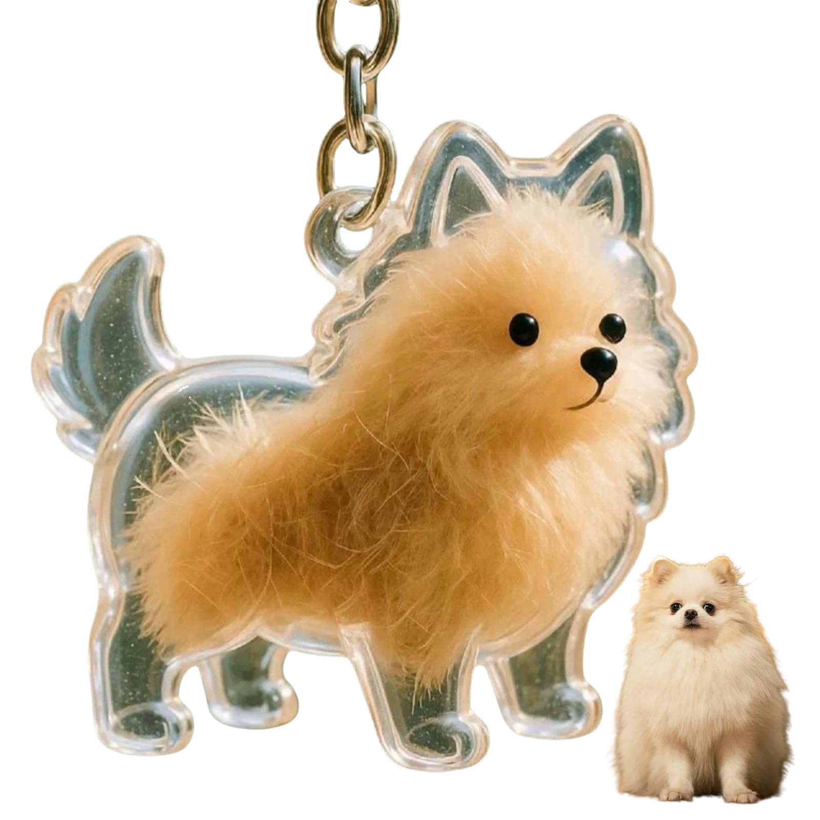 Generic Dog Hair Collector Keychain Charm Memorial Storage - memorials and funerary pet | Mubboo