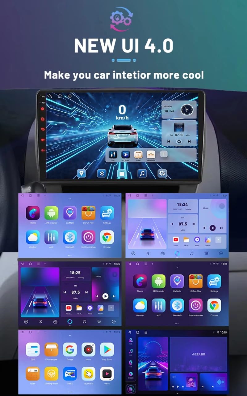 Radio Samochodowe Dual Din Android 16 dla Citroen DS5 DS 2013-2018 | 7" Ekran Dotykowy Bluetooth FM Plug and Play Obsługa Kierownicy(HM601 4 Core Wifi 1+16GB)
