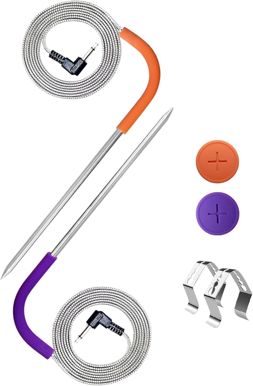 TEWEAE [Upgraded] 2-Pack Replacement Meat Probe for Pit boss Pellet Grill and Pellet Smoker, Temperature Probes Replacement Parts 3.5mm Plug Thermometer Smoker Temp Accessories