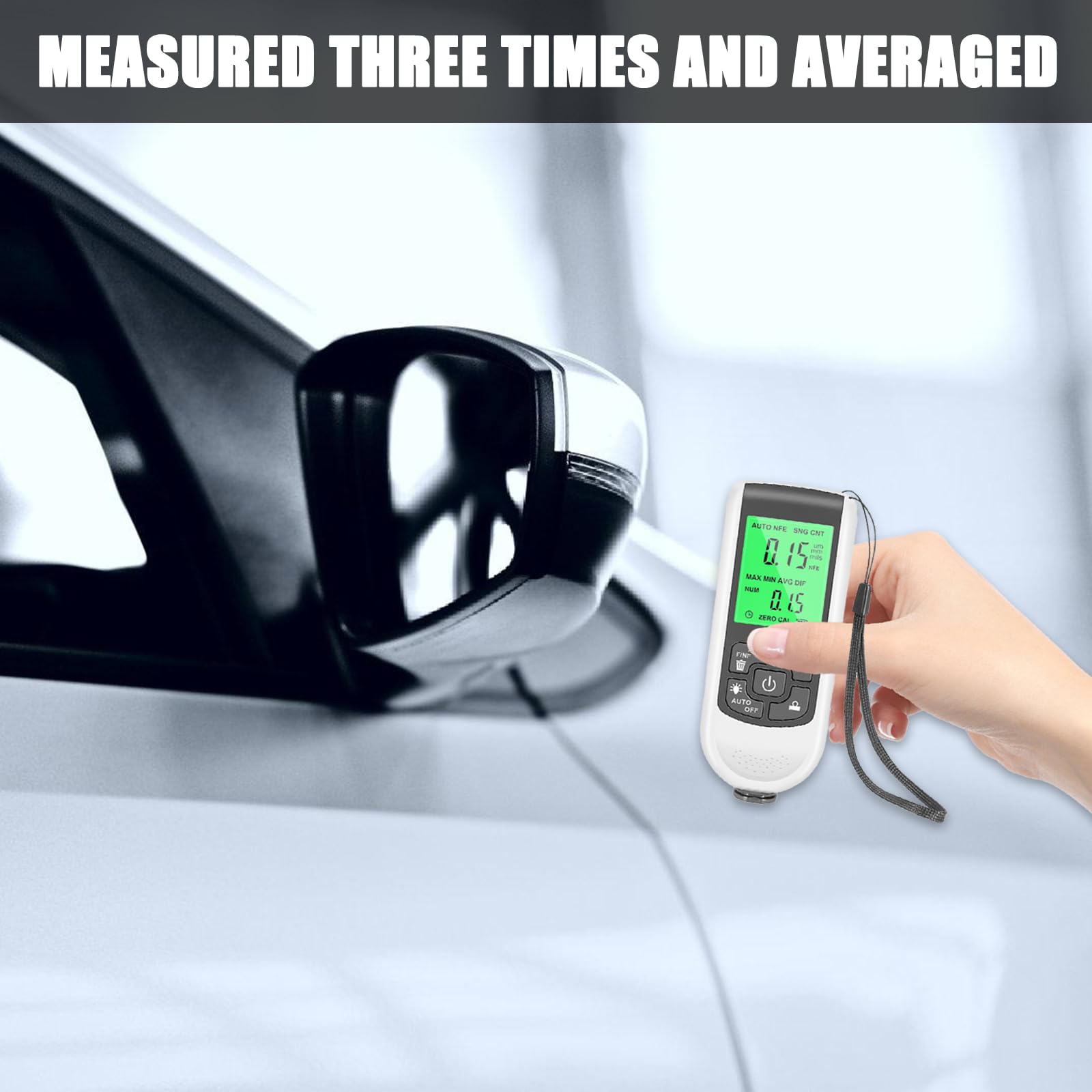 Lackdickenmessgerät 0-2000µm - Digitales Messgerät Für Auto & Industrie