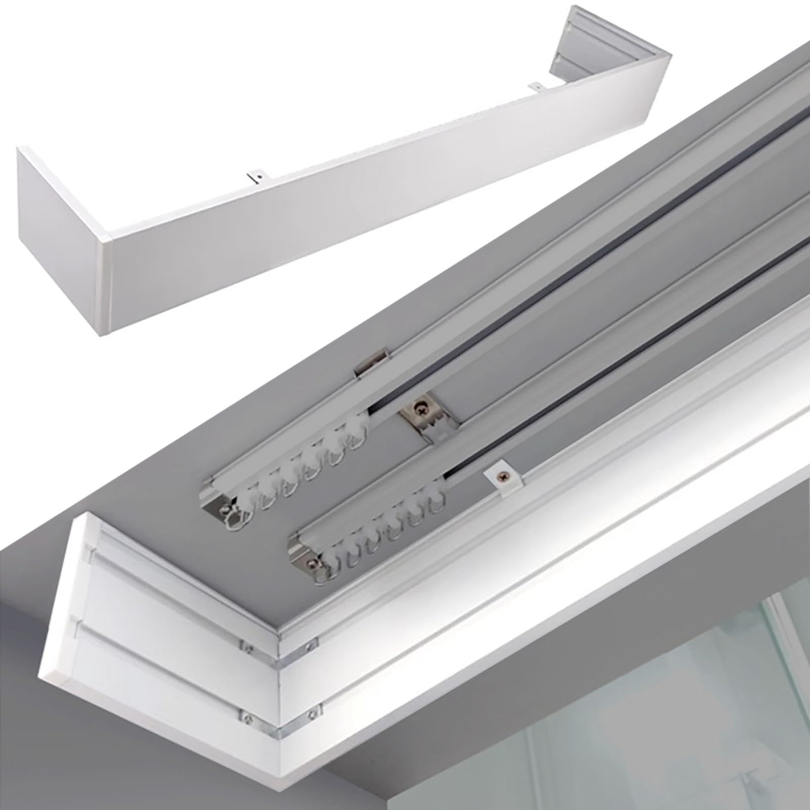 Generico Pannello Decorativo per Tende a Manto per Grandi finestre, divisorio per stanze da 4 a 23 Piedi, Design Senza Binario per Soggiorno, Elegante Arredamento per la casa - Diverse Lunghezze disp