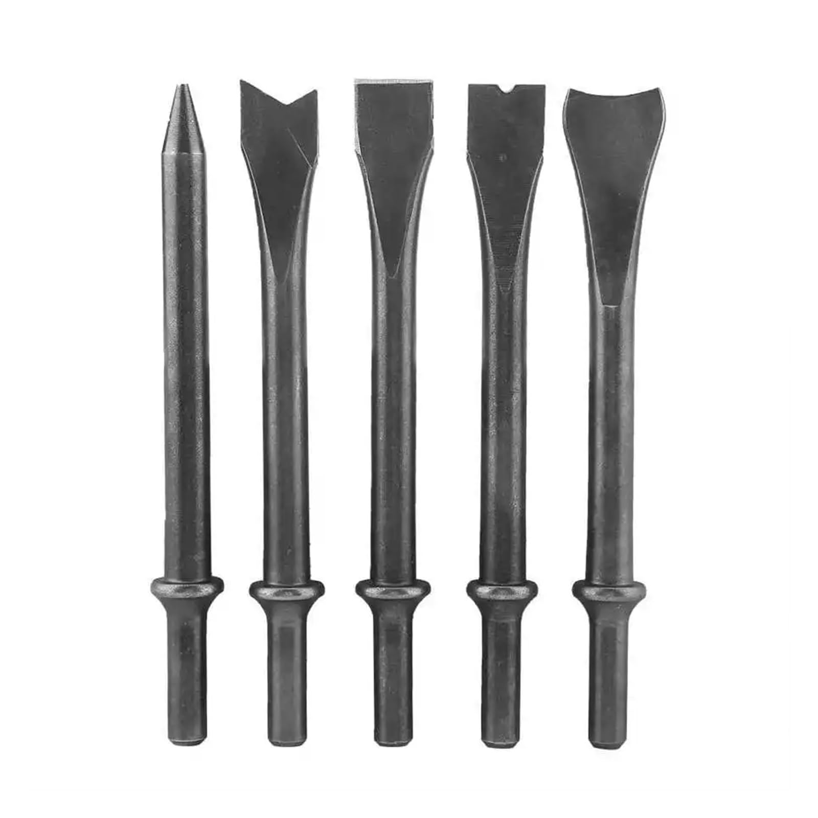 Bajo nivel de ruido Cincel de martillo Industrial de 1/4 "y 250mm, herramienta de pala de martillo neumático de alta resistencia con Kit de herramientas de brocas de cincel Para carpintería y hormigón