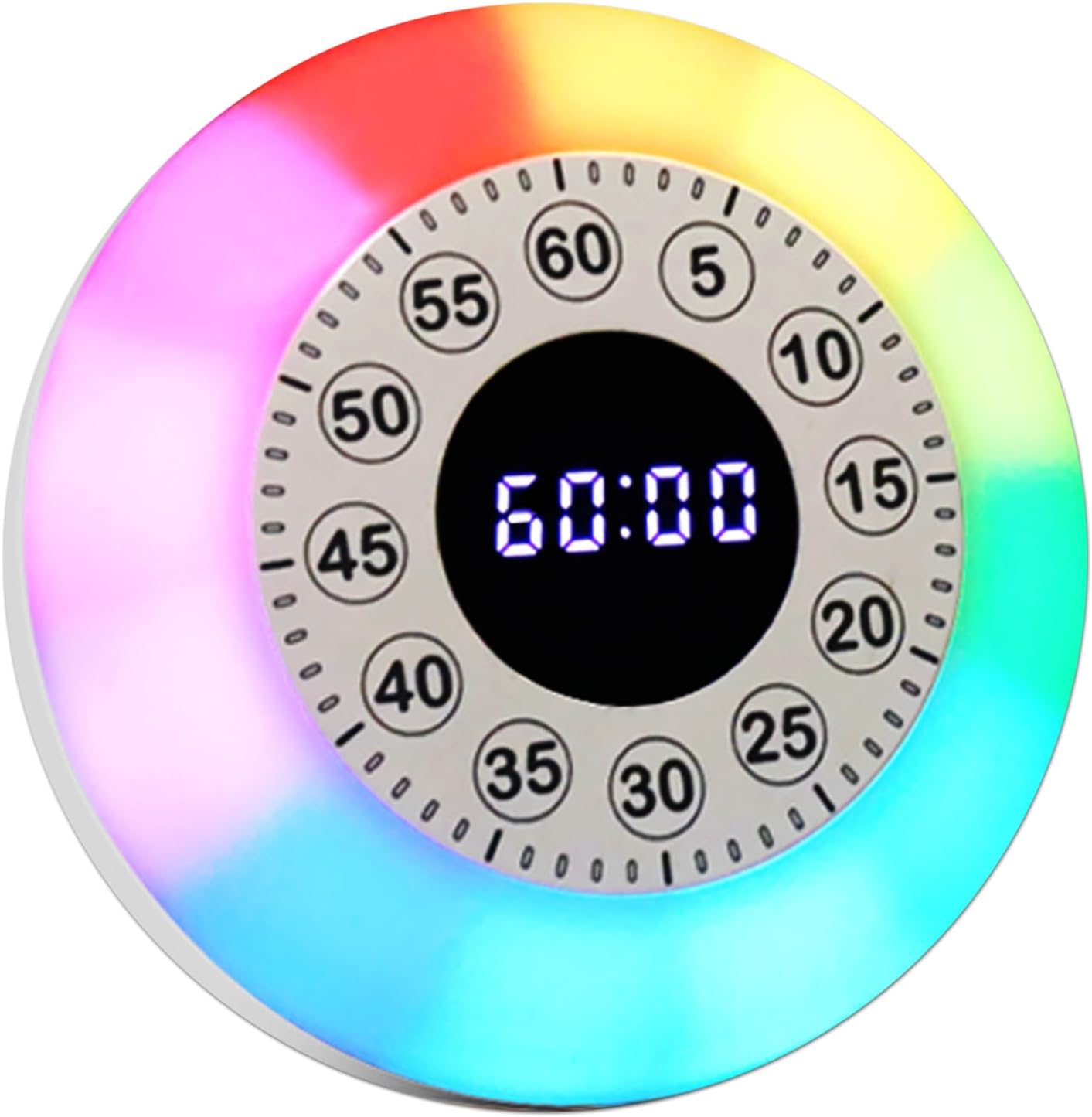 Visual Timer with RGB Light for Kids Rechargeable Toddler Timer Countdown Timers Clock Timer 60 Minute Visual Timer Adults Time Management Tool for Home Classroom Office