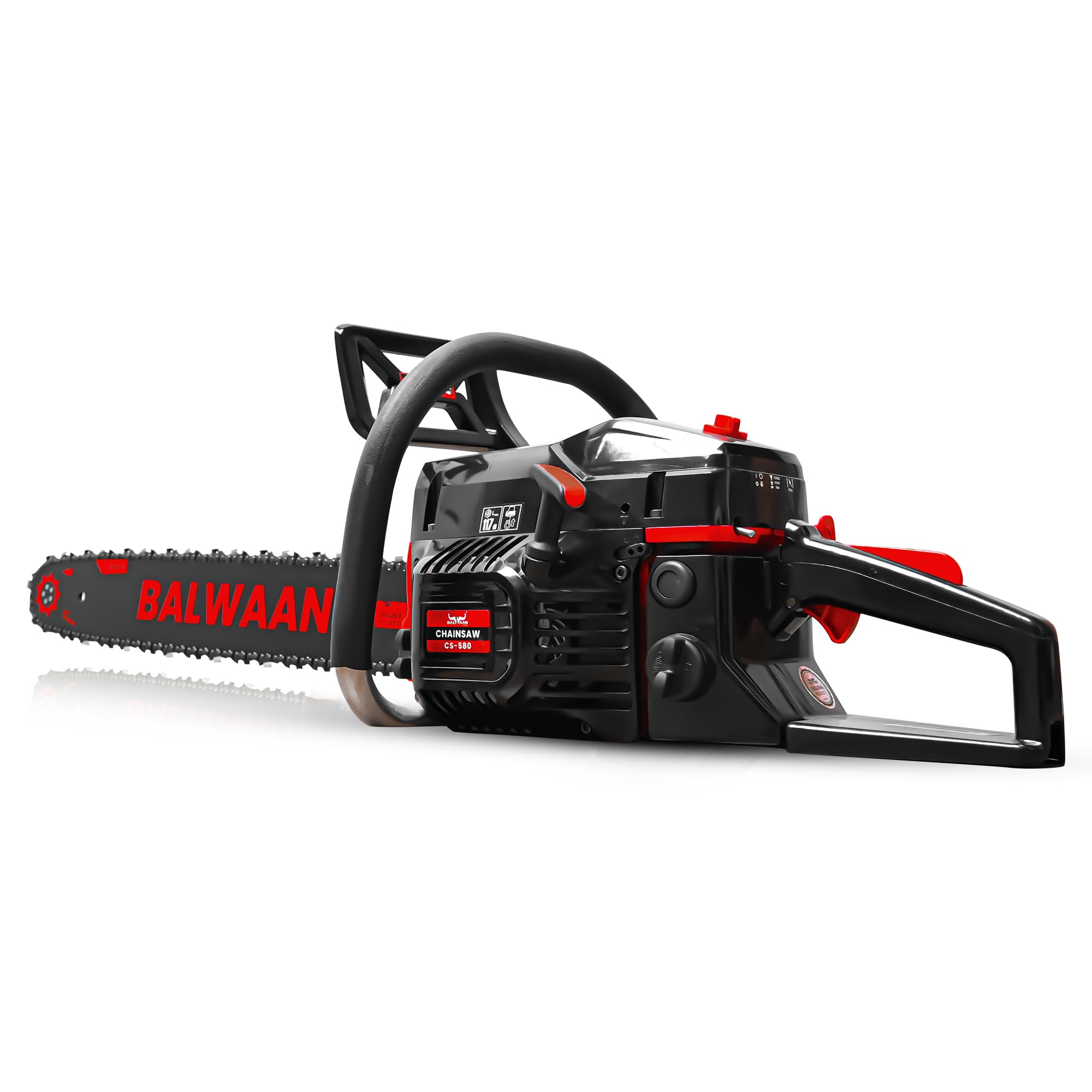 Balwaan Krishi CS-580 Petrol Chainsaw | 58cc 2-Stroke Engine | 24-Inch Guide Bar | 13500 RPM | Suitable for Wood Cutting, Gardening & Farm Use-image-41