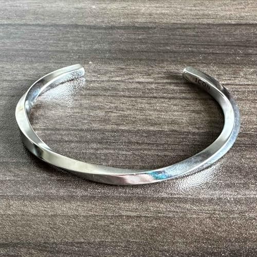 Fashion Stainless Steel Irregular Twist Open Cuff Bracelet3