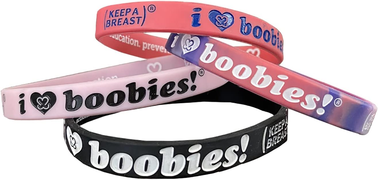 Keep A Breast i Love Boobies! Mini Bracelet 2Pack (4
