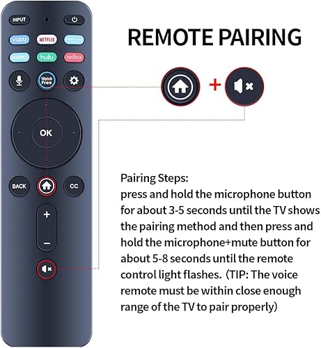 Miniatura 5 de XRT260 - Control remoto de voz de repuesto para Vizio V-Series 4K Smart TV V435-J01 V505-J01 V505-J09 V505C-J09 V555-J01 V585-J01 V655-J04 V655-J09