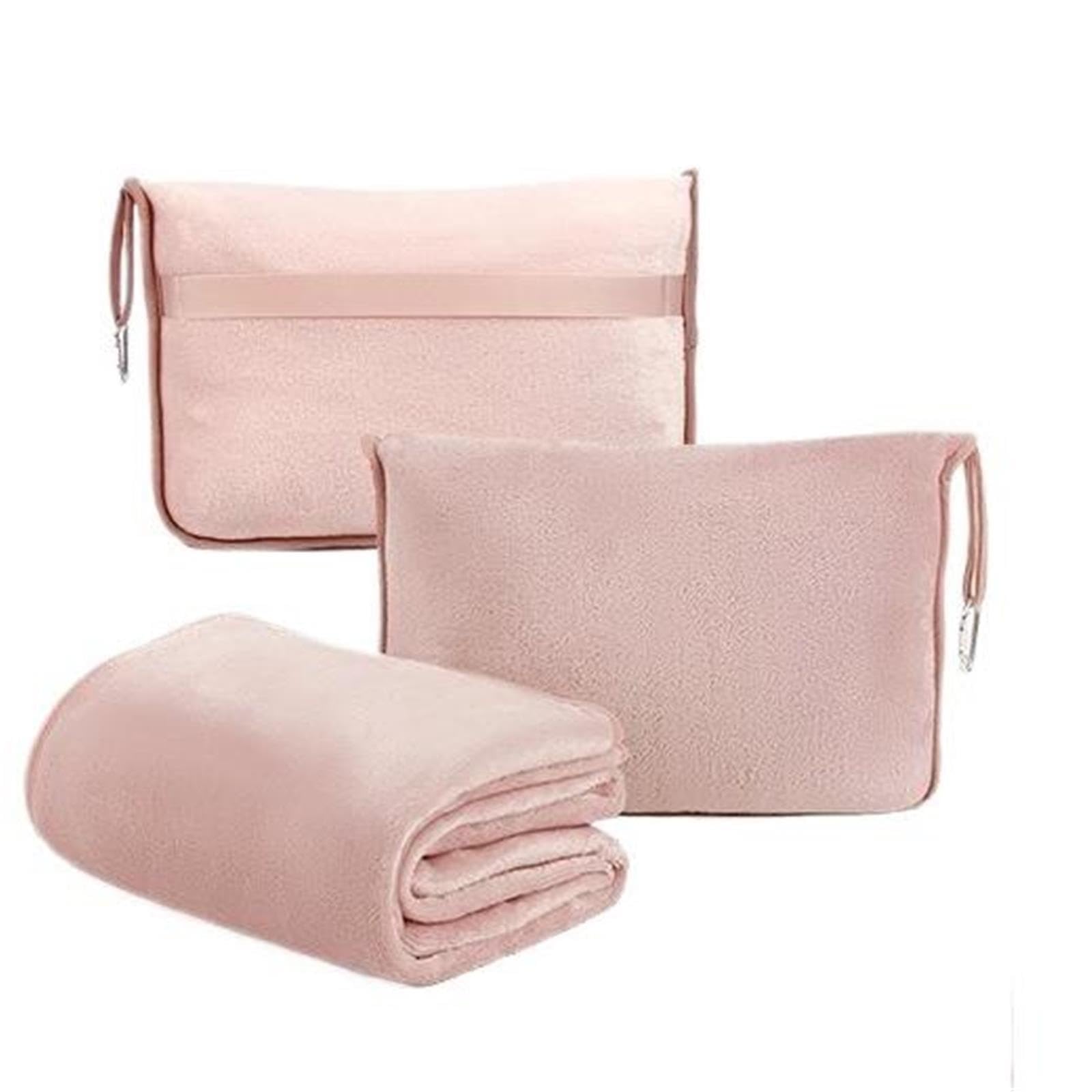 2 Mantas De Viaje Con Almohada Multifuncional En 1 para Viajes, Tren, Avión