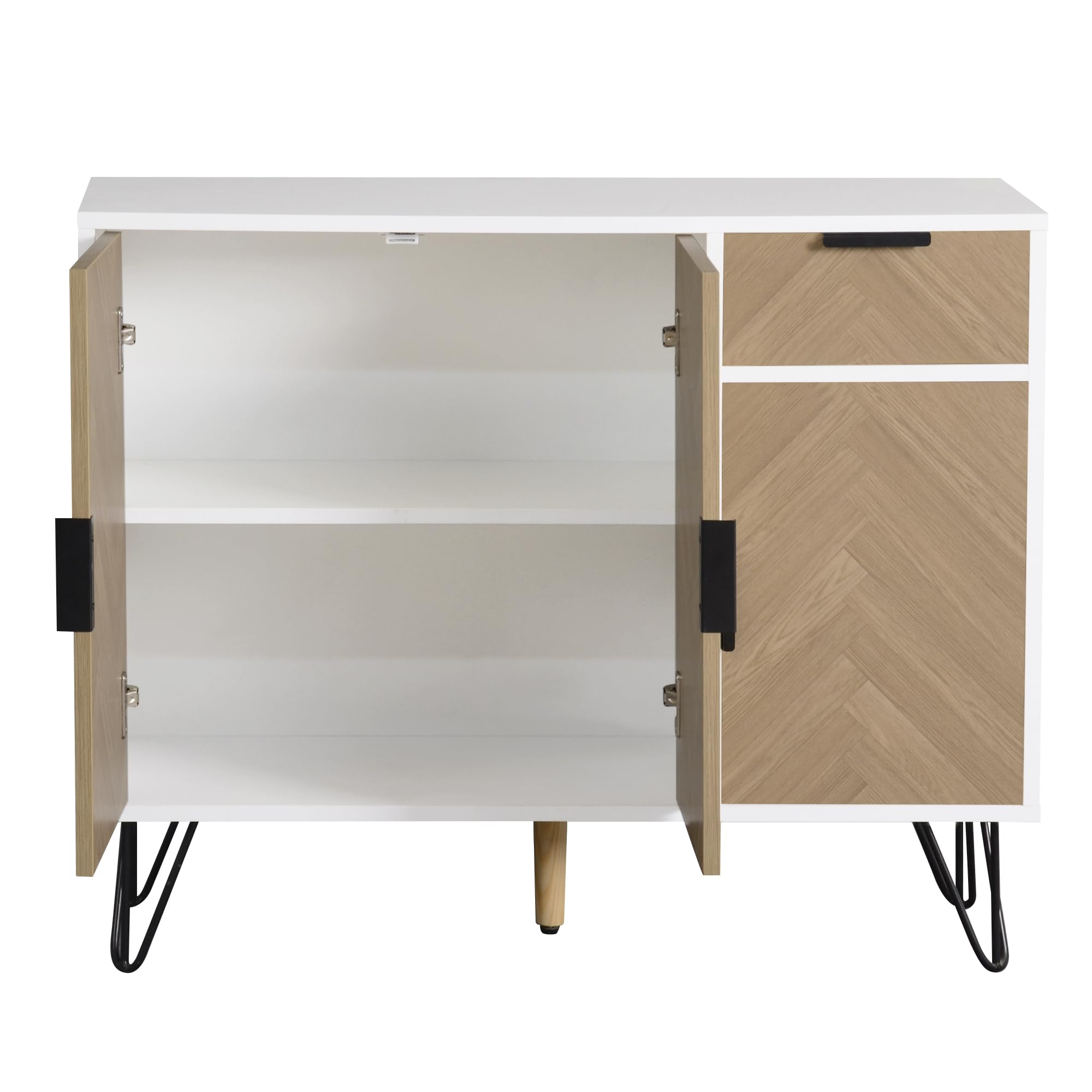Armadio moderno e versatile, con cassetto e ripiani regolabili in altezza, 70 x 90 cm (bianco)