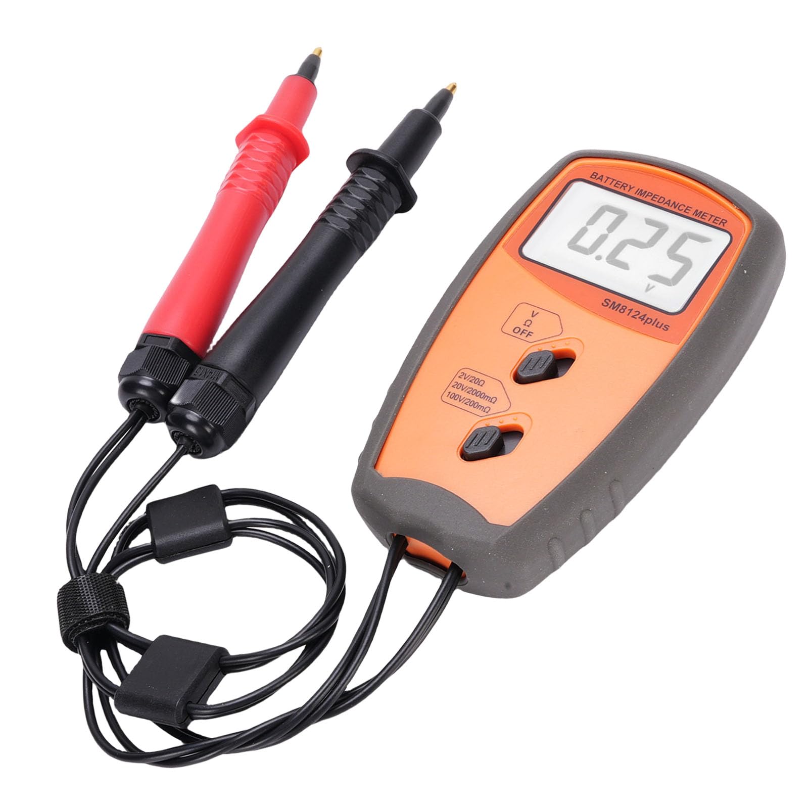 Generic Przenośny Tester Napięcia Akumulatora Wyświetlacz LCD z Wewnętrznym Pomiarem Wartości Rezystancji do Pojazdów Samochodowych i Elektrycznych, Obudowa ABS
