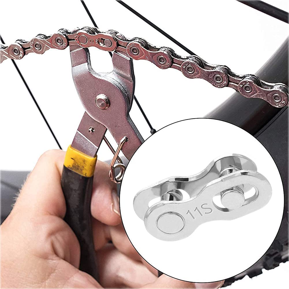 Produktbild von Fahrradkette 11-fach, Fahrrad Kettenglied 11-fach Fahrräder Mit Fehlenden Gliedern Wiederverwendbare Stahl Fahrradglieder Schnelle Installation Und Entfernung Des Fahrradkettenschlosses 6-Paar