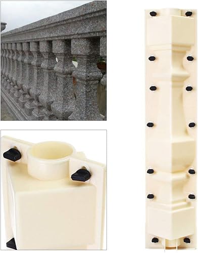 Miniatura 3 de Moldes de barandilla de cemento romano, 2 moldes delanteros y traseros de 27.6 in, molde de balaustradas de columna de bricolaje, balaustradas para
