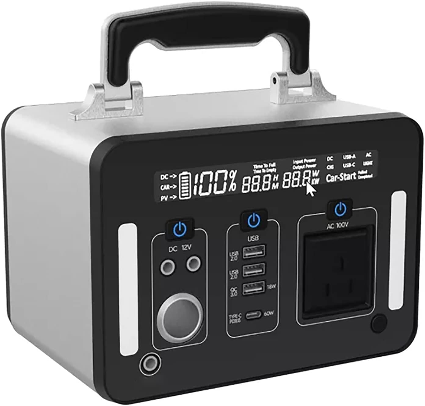 Portable Power Station 300W Backup Lithium Battery 299Wh Pure Sine Wave
