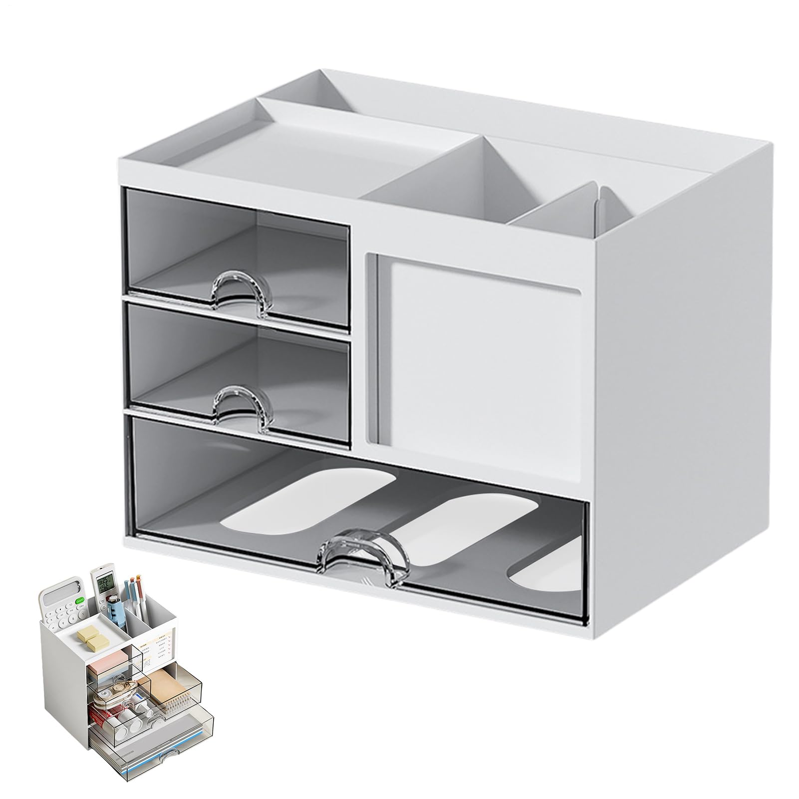 Support de table pour papeterie à grande capacité doté de casiers de tri ergonomiques